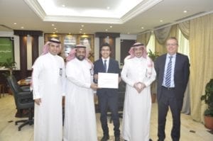 Awarding the student Faris Alyousef تكريم الطالب 